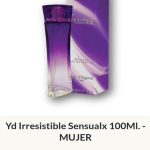 F22 Yves D'Orgeval Parfums Yd Irresistible Sensual Femenino 80 ml Precios  Por Mayor