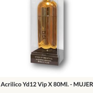 F59  Yves D'Orgeval Parfums Yd12 Vip Acrilico Femenino 80 ml Precios  Por Mayor