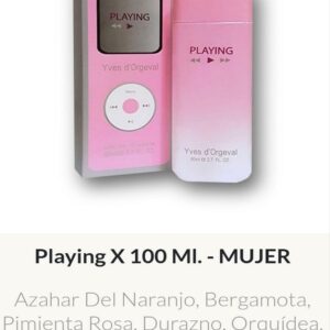F62 Yves D'Orgeval Parfums Playing Femenino 100 ml Precios  Por Mayor