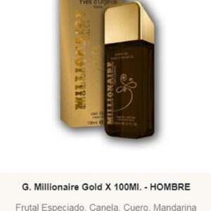 M39 Yves D'Orgeval Parfums G. Millionaire Gold Masculino  100 ml Precios Por Mayor