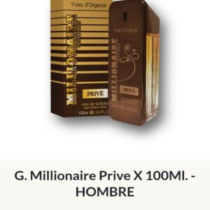M40 Yves D'Orgeval Parfums G. Millionaire Prive Masculino  100 ml Precios Por Mayor