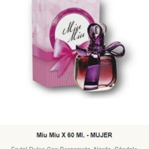 F08  Yves D´Orgeval Parfums Miu Miu Femenino 60 ml Precios Por Mayor