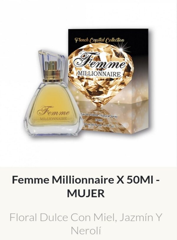 PF5 French Capital Femme Millionnaire 50 ML - Precios  Por Mayor