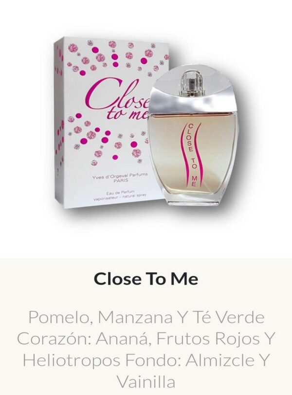 MDF9 Yves D'Orgeval Made In France Femenino Close To Me 100 ML - Precios  Por Mayor