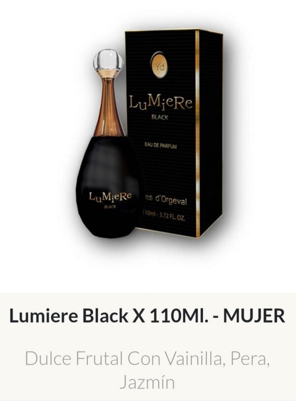 F15 Yves D'Orgeval Parfums LuMieRe Black Femenino 65 ml Precios  Por Mayor - Imagen 2