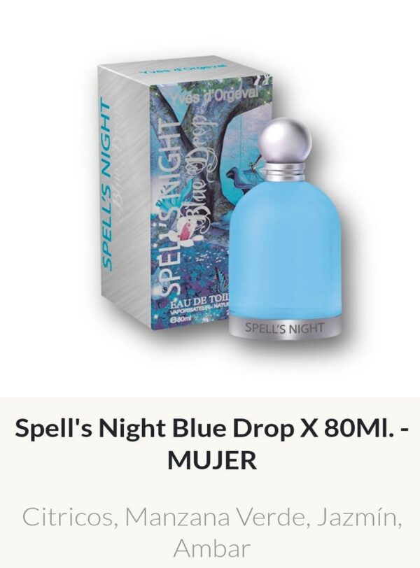 F17 Yves D'Orgeval Parfums Spell's Night Blue Drop Femenino 80 ml Precios  Por Mayor