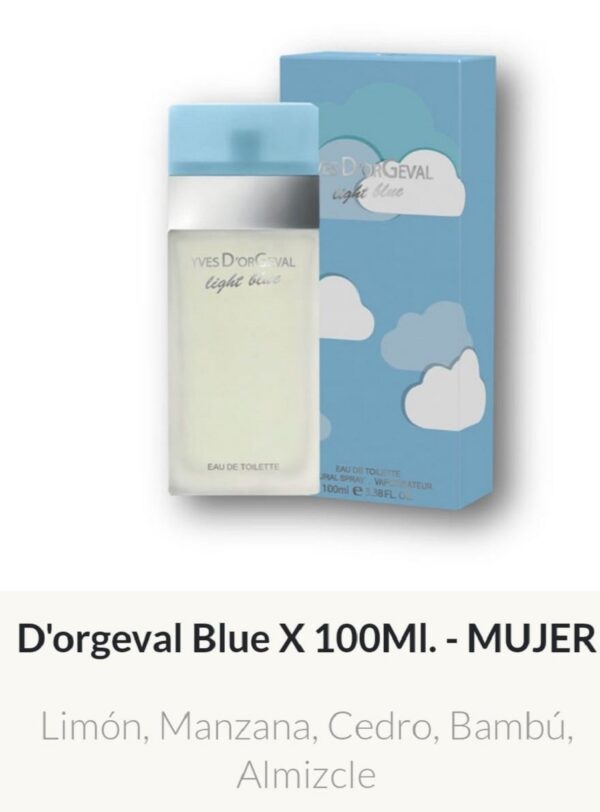 F18 Yves D'Orgeval Parfums D'Orgeval Blue Femenino 100 ml Precios  Por Mayor