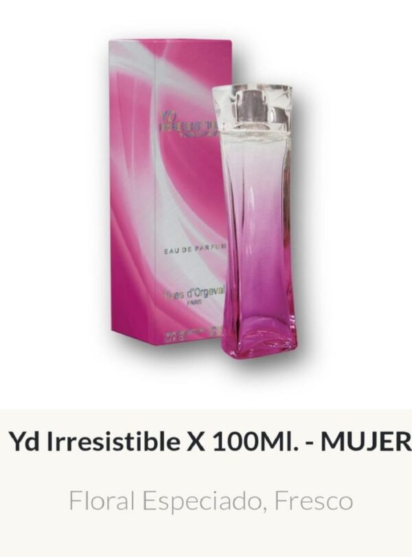 F21 Yves D'Orgeval Parfums Yd Irresistible Femenino 100 ml Precios  Por Mayor