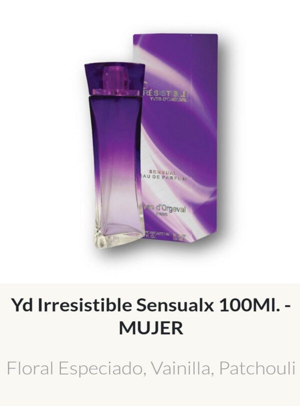 F22 Yves D'Orgeval Parfums Yd Irresistible Sensual Femenino 80 ml Precios  Por Mayor