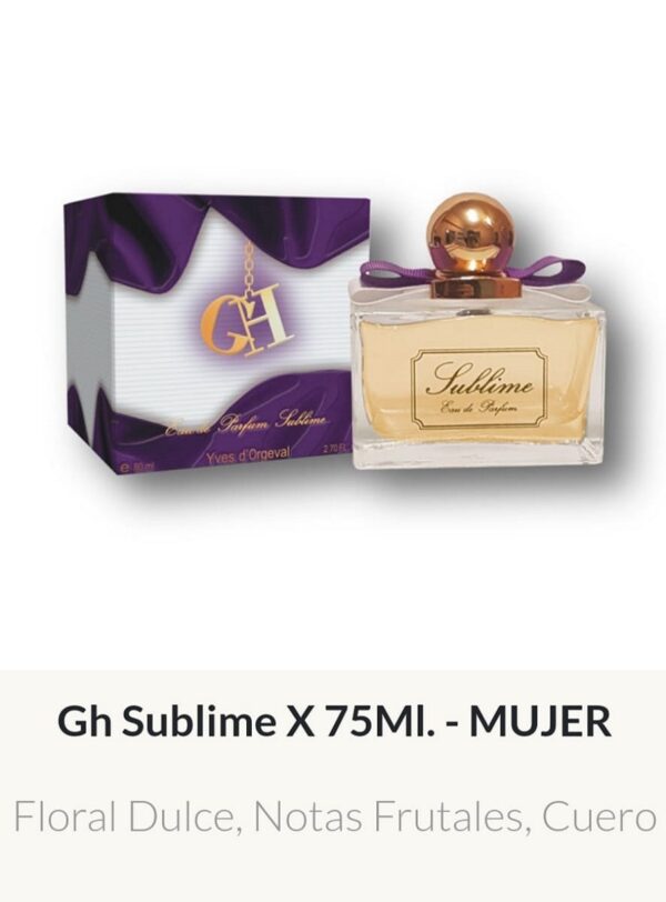 F39 Yves D'Orgeval Parfums Gh Sublime Femenino 75 ml Precios  Por Mayor