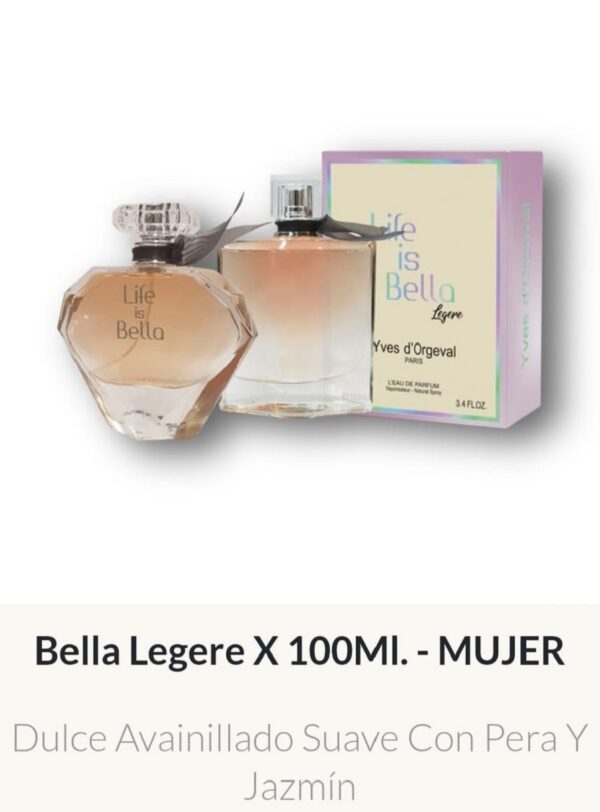 F45 Yves D'Orgeval Parfums Bella Legere Femenino 100 ml Precios  Por Mayor