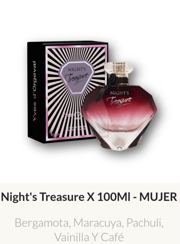 F55 Yves D'Orgeval Parfums Night's Treasure Femewnino 100 ml Precios  Por Mayor