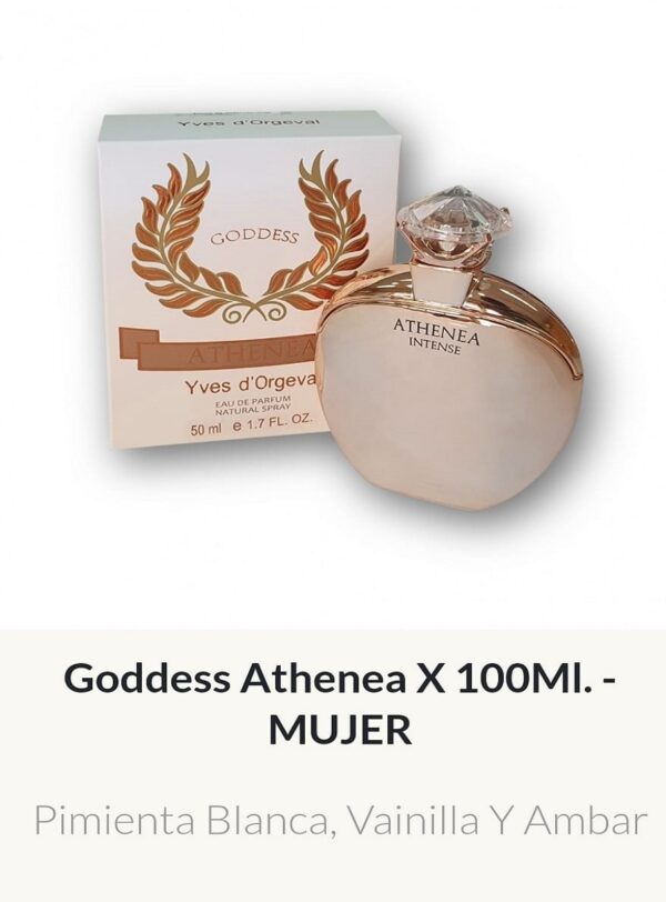 F58 Yves D'Orgeval Parfums Athenea Goddess Femenino 100 ml Precios  Por Mayor