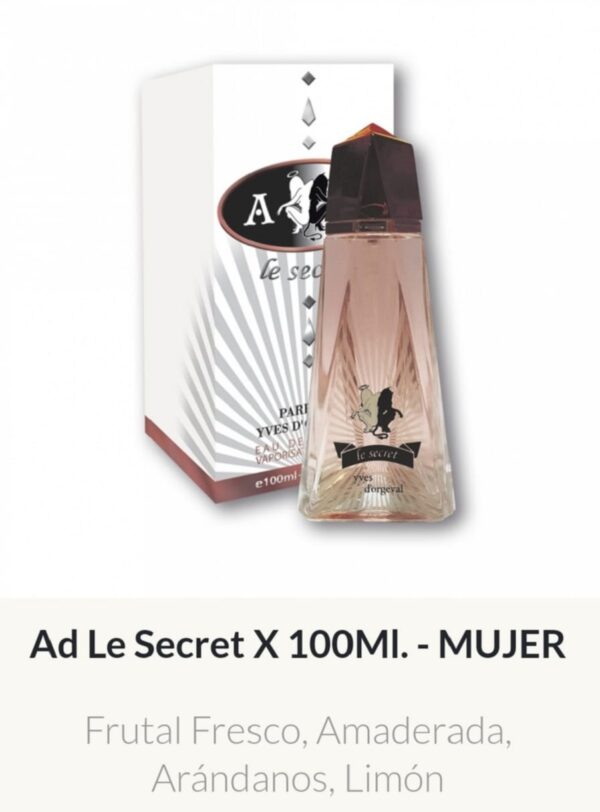 F06 Yves D'Orgeval Parfums  Ad Le Secret Femenino 100 ml Precios Por Mayor