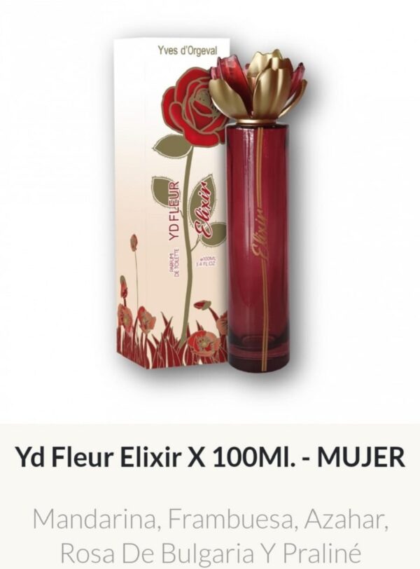 F60 Yves D'Orgeval Parfums Yd Fleur Elixir Femenino 100 ml Precios  Por Mayor