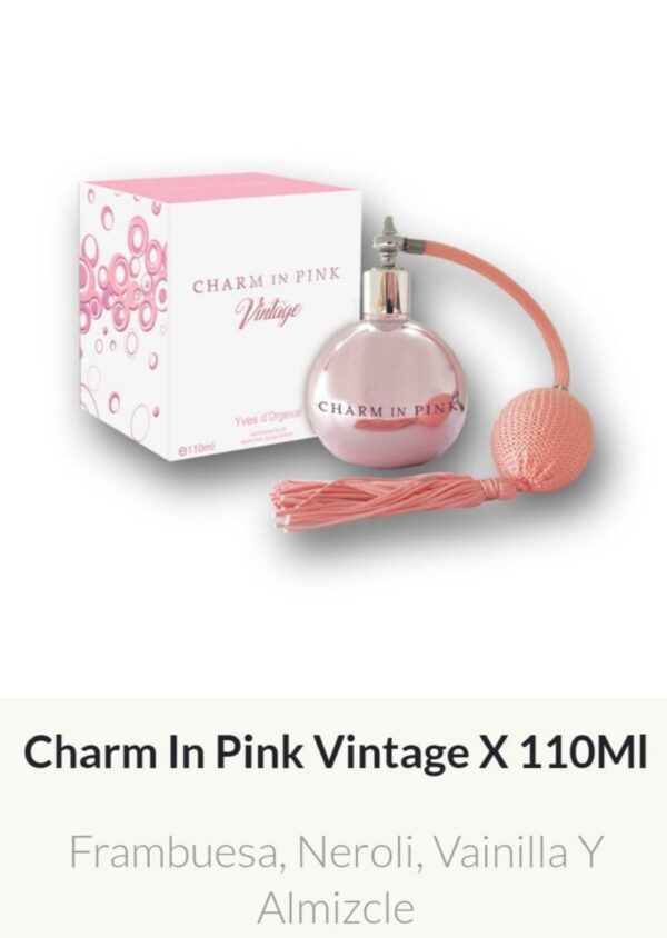 F65 Yves D'Orgeval Parfums Charm In Pink Vintage Femenino 110 ml Precios  Por Mayor