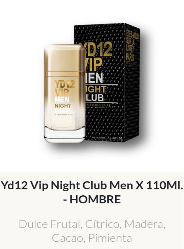 M32 Yd Yves D'Orgeval Parfums Yd12 Vip Night Club Masculino 110 ml Precios Por Mayor