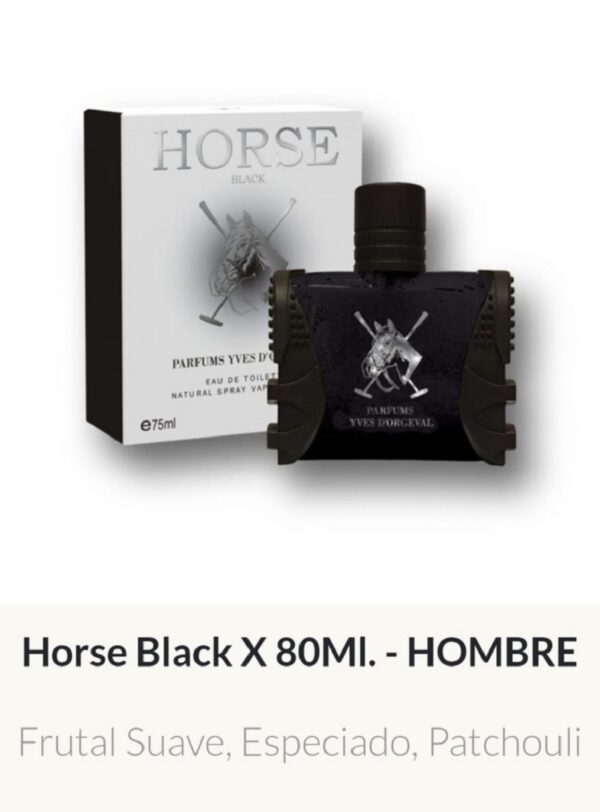 M05 Yves D'Orgeval Parfums Horse Black Masculino 80 ml Precios Por Mayor