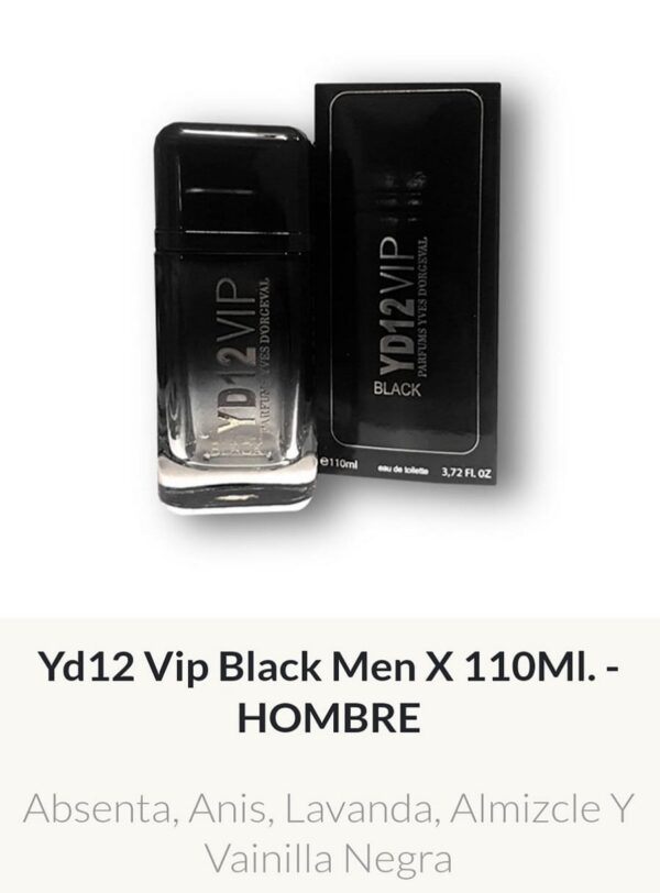 M50 Yves D'Orgeval Parfums Yd12 Vip Black Masculino 110 ml Precios Por Mayor