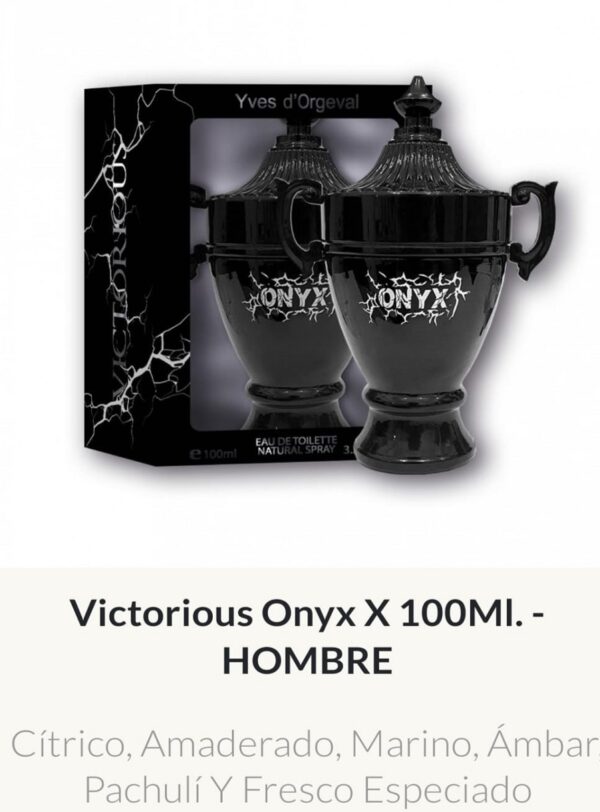 M60 Yves D'Orgeval Parfums Victorious Onyx Masculino 100 ml Precios Por Mayor