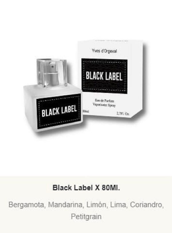 M53 Yves D´Orgeval Parfums Black Label Masculino 80 ml Precios  Por Mayor