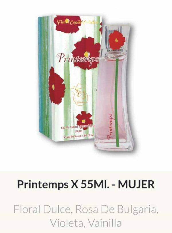 PF13 French Capital Femenino PRINTEMPS  55 ML - Precios  Por Mayor