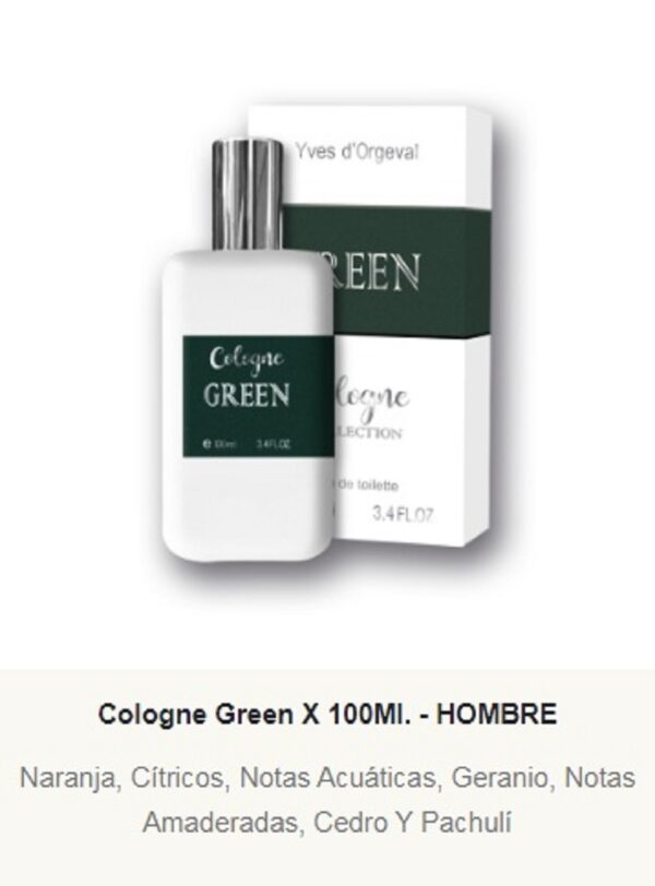 Unisex 74 Yves D´orgeval Parfums Cologne Green 100 ml